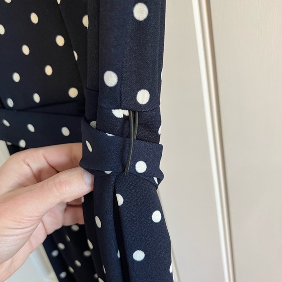 Navy Polka Dot Jumpsuit (Large) - Picture 9 of 10